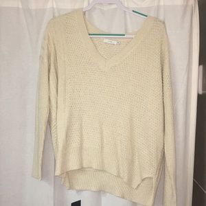 Cream Lush v-neck sweater